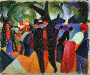 August Macke A Stroll on the Bridge oil painting picture wholesale